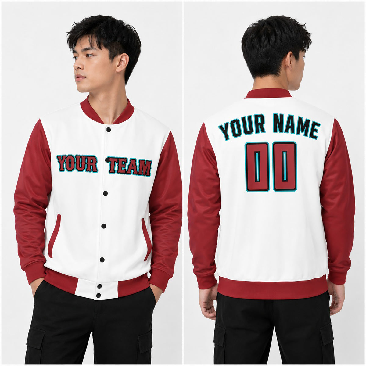 Personalized Arizona Diamondbacks Varsity Jacket – White Home Style, Custom Name & Number-1