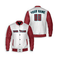 Personalized Arizona Diamondbacks Varsity Jacket – White Home Style, Custom Name & Number-3
