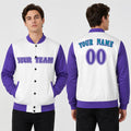 Personalized Arizona Diamondbacks Varsity Jacket – White Purple Heritage Style, Custom Name & Number-1