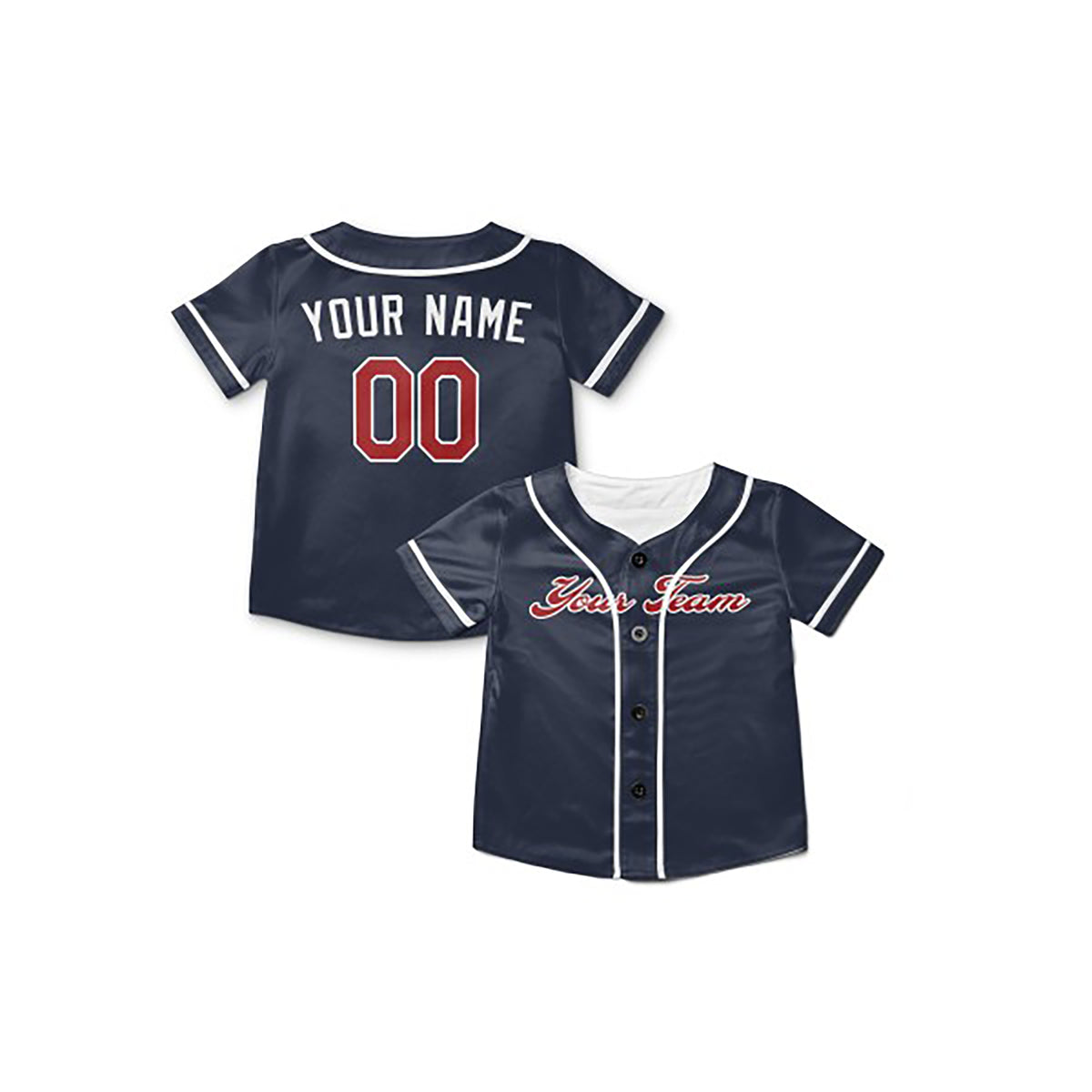 Personalized Atlanta Braves Baseball Jersey - Navy Alternate Style, Custom Name & Number-8