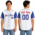 Personalized Atlanta Braves Baseball Jersey - White Blue City Style, Custom Name & Number-1