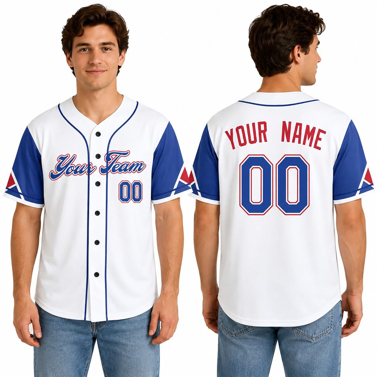 Personalized Atlanta Braves Baseball Jersey - White Blue City Style, Custom Name & Number-1