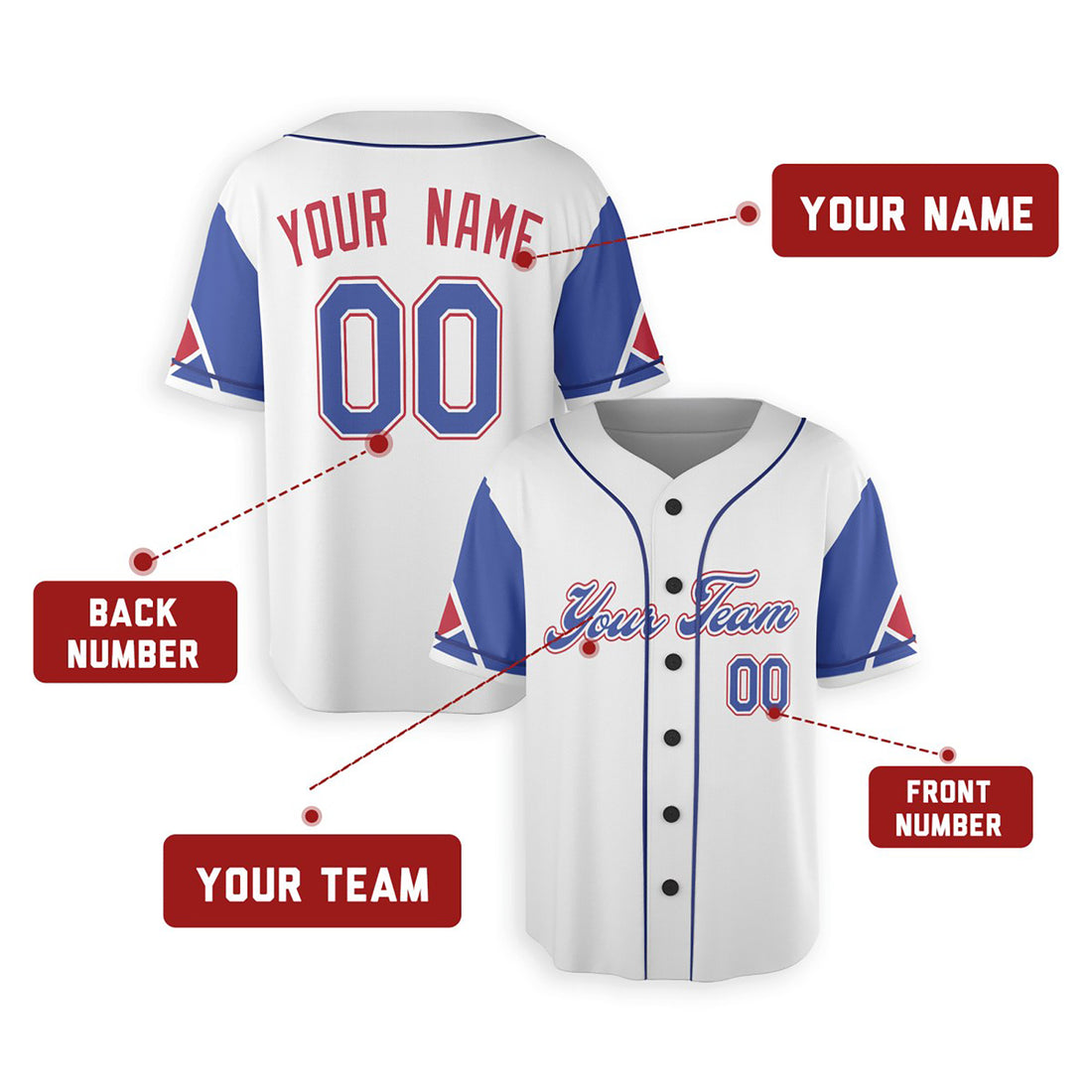 Personalized Atlanta Braves Baseball Jersey - White Blue City Style, Custom Name & Number-1