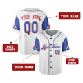 Personalized Atlanta Braves Baseball Jersey - White Blue City Style, Custom Name & Number-2
