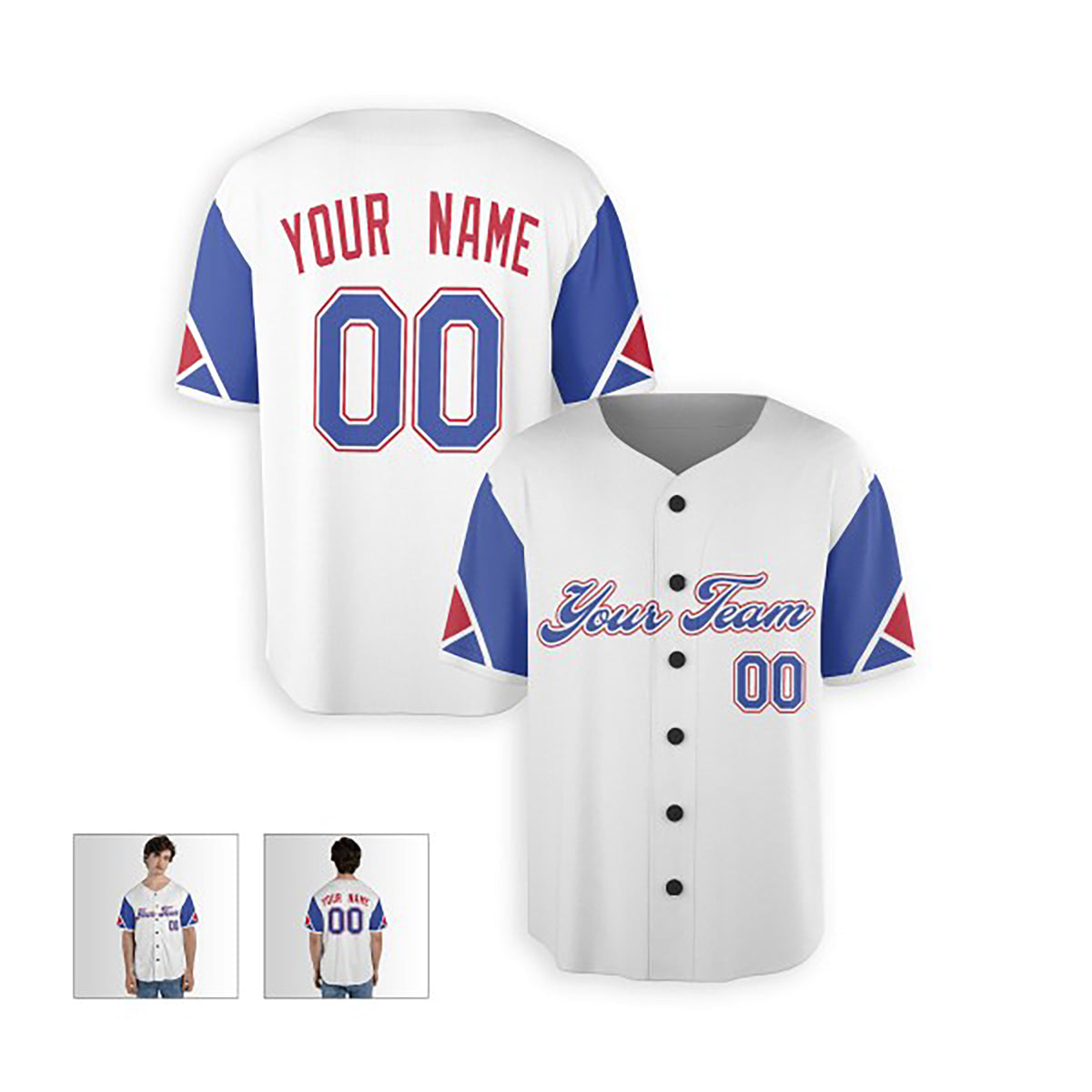 Personalized Atlanta Braves Baseball Jersey - White Blue City Style, Custom Name & Number-4
