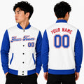 Personalized Atlanta Braves Varsity Jacket – White Blue City Style, Custom Name & Number-1