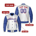 Personalized Atlanta Braves Varsity Jacket – White Blue City Style, Custom Name & Number-2