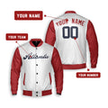Personalized Atlanta Braves Varsity Jacket – White Red Alternate Style, Custom Name & Number-2