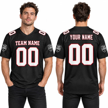 Personalized Atlanta Falcons 1992 Football Jersey – Black Retired Player Style, Custom Name Patch, Team Name, Number & Logo-1
