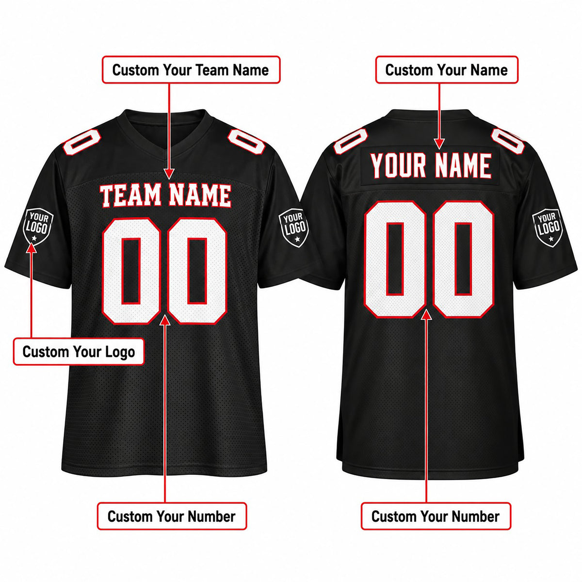 Personalized Atlanta Falcons 1992 Football Jersey – Black Retired Player Style, Custom Name Patch, Team Name, Number & Logo-2