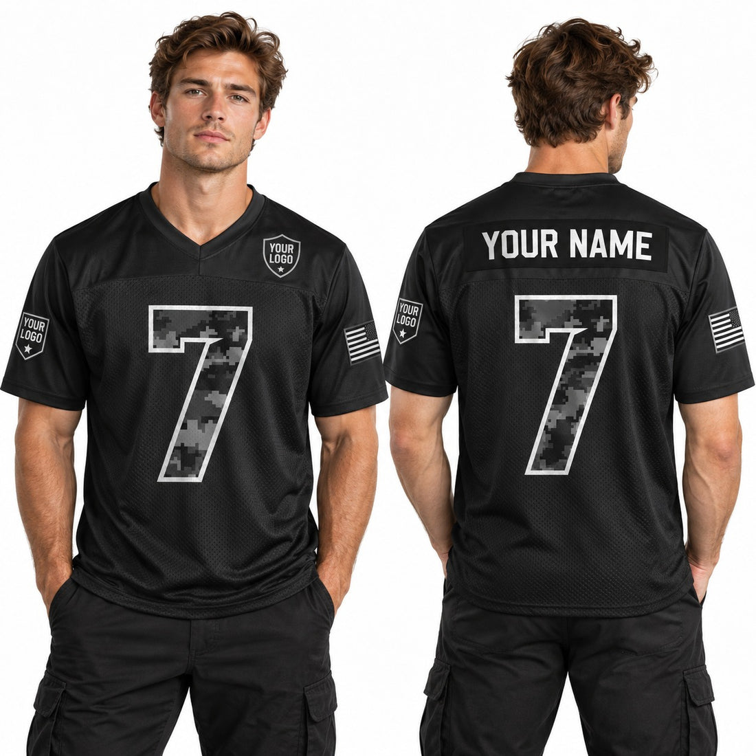 Personalized Atlanta Falcons 2026 Salute to Service Football Jersey – Black, Custom Name Patch, Team Name, Number & Logo-1