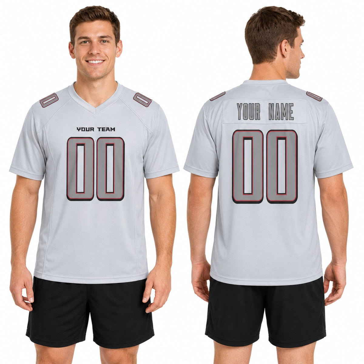 Personalized Atlanta Falcons Football Jersey – Gray Atmosphere Game Day Style, Custom Name & Number-1