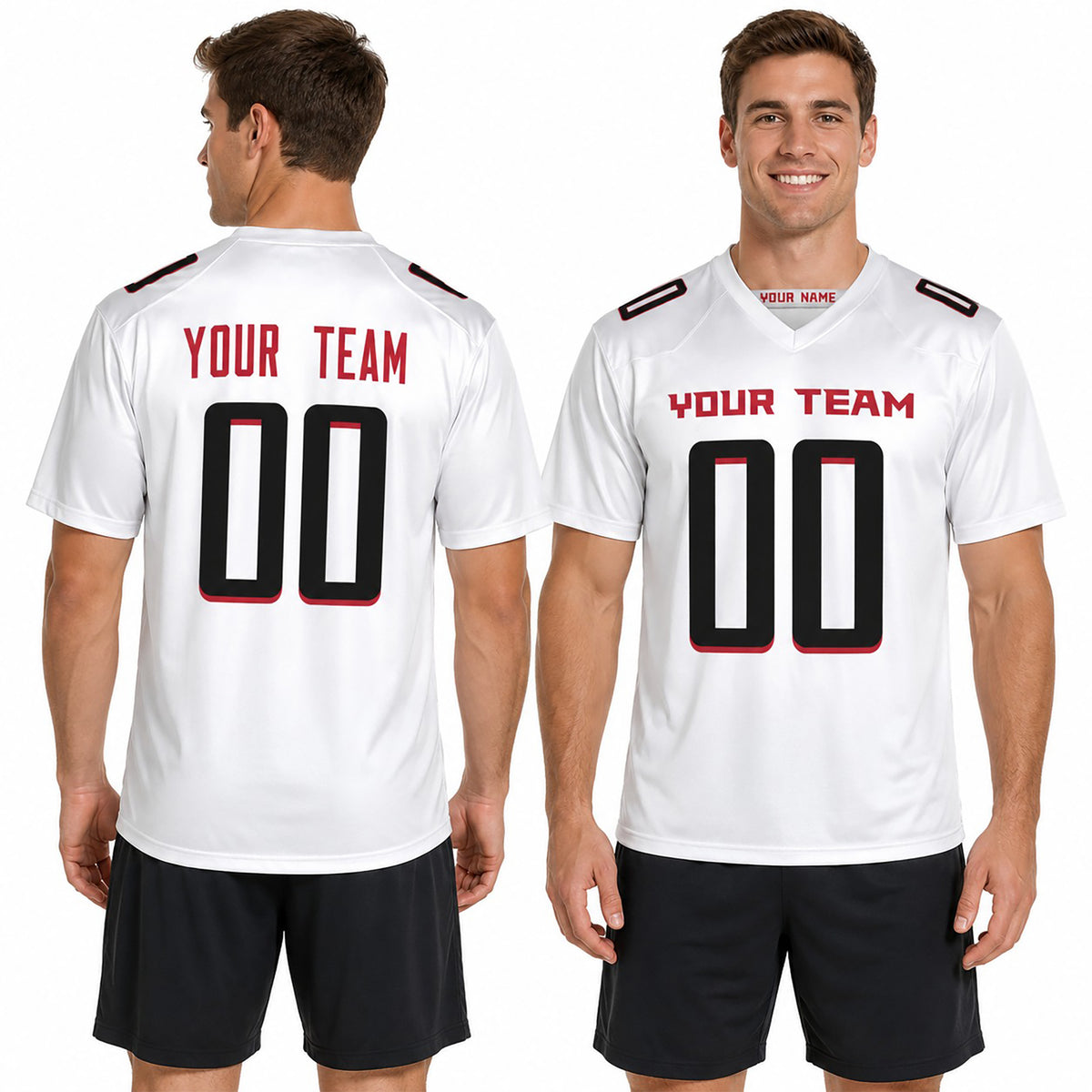 Personalized Atlanta Falcons Football Jersey - White Fan Style, Custom Name & Number-1