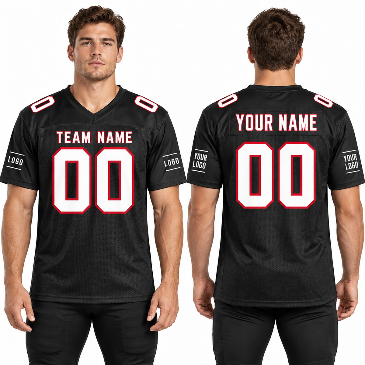 Personalized Atlanta Falcons Football Jersey – Black Throwback Style, Custom Name Patch, Team Name, Number & Logo-1