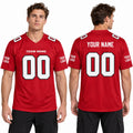 Personalized Atlanta Falcons Football Jersey – Red Game Style, Custom Name Patch, Team Name, Number & Logo-1