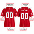 Personalized Atlanta Falcons Football Jersey – Red Game Style, Custom Name Patch, Team Name, Number & Logo-2