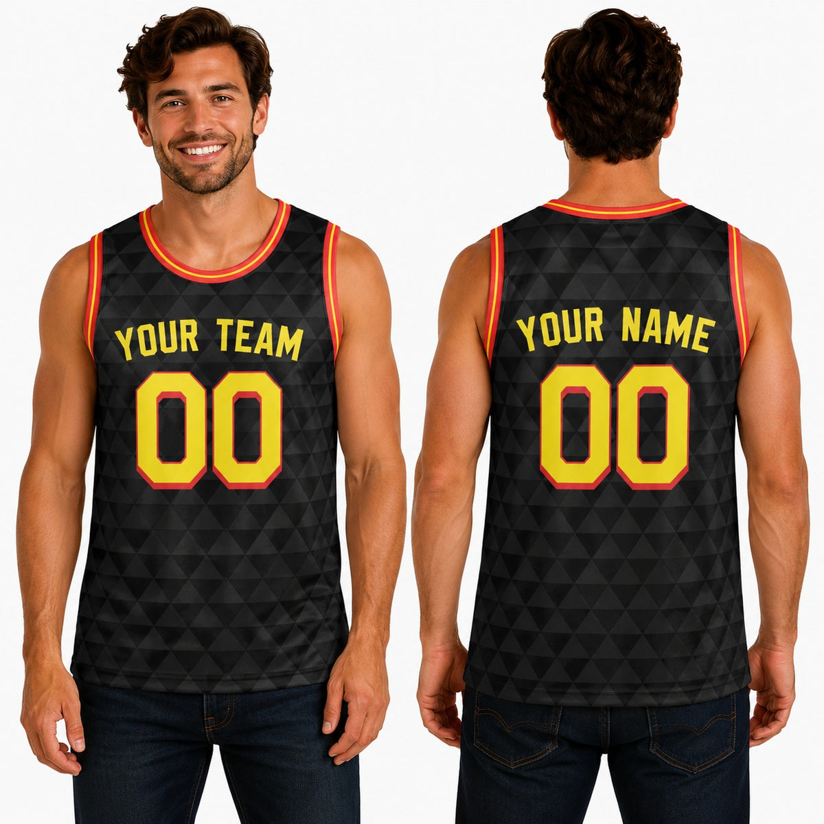 Personalized Atlanta Hawks Basketball Jersey - Black Icon Style, Custom Name & Number-1