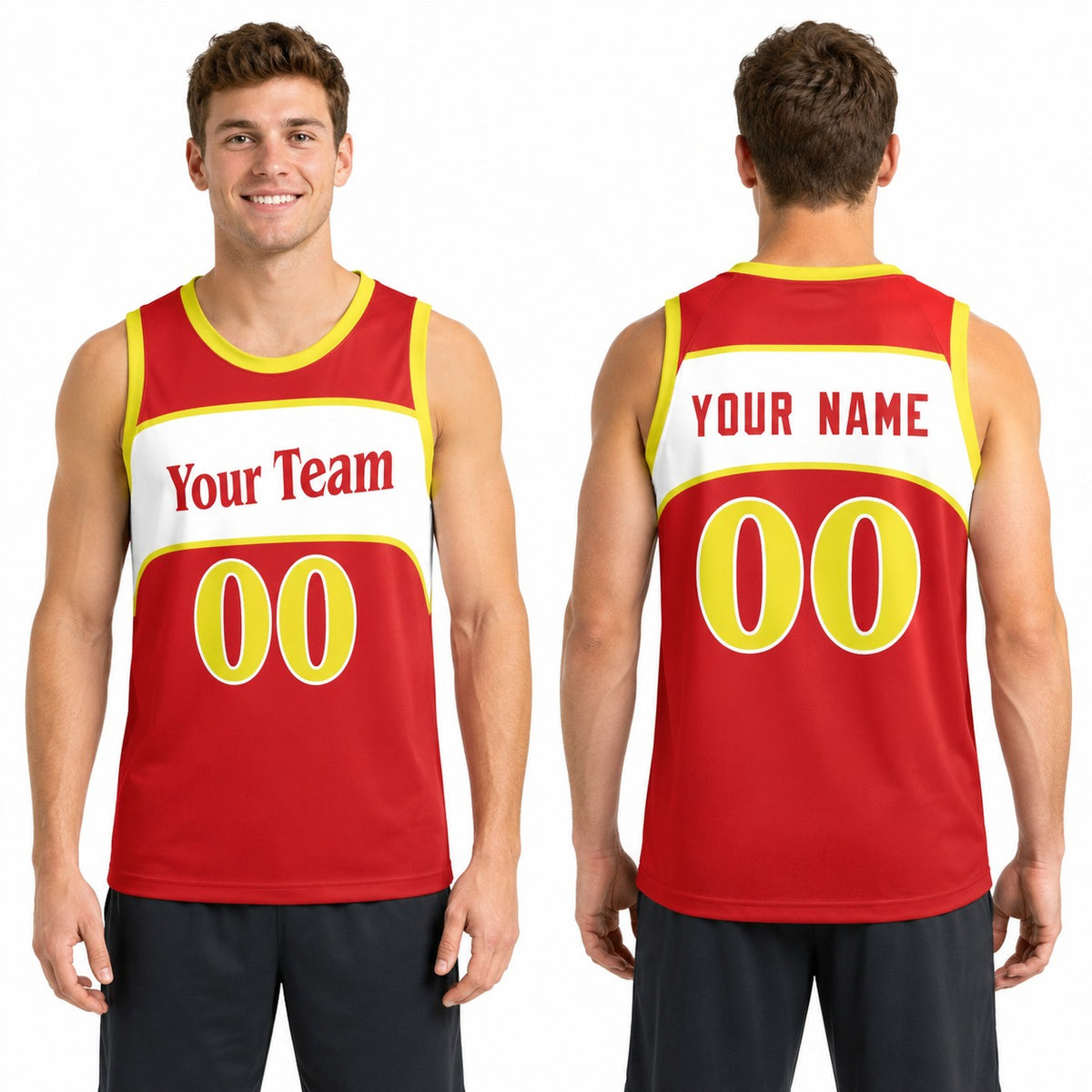 Personalized Atlanta Hawks Basketball Jersey - Red 1986/87 Swingman Hardwood Classics Style, Custom Name & Number-1