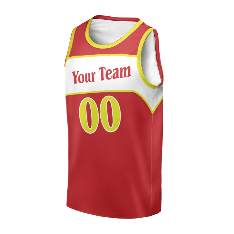 Personalized Atlanta Hawks Basketball Jersey - Red 1986/87 Swingman Hardwood Classics Style, Custom Name & Number-3