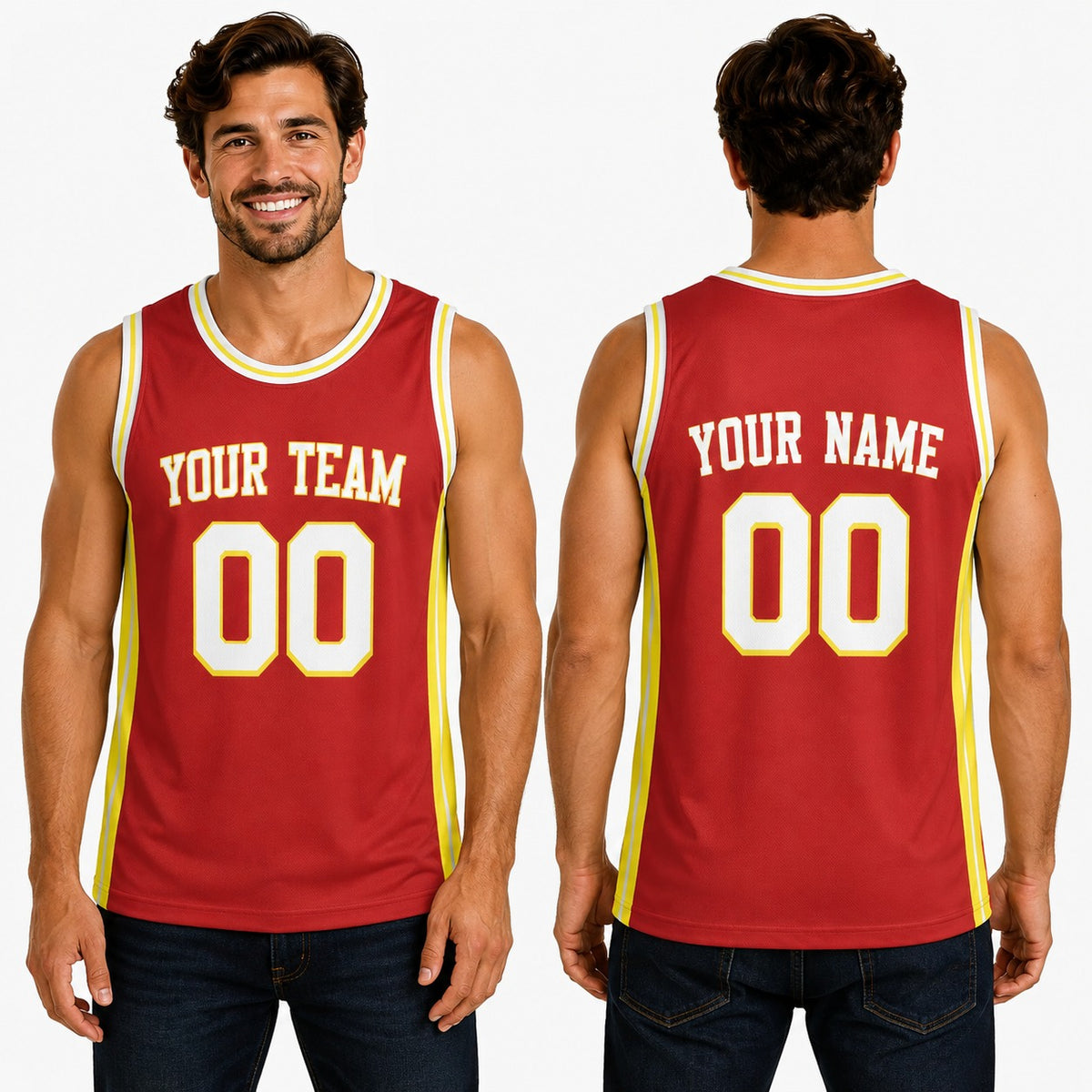 Personalized Atlanta Hawks Basketball Jersey - Red Fan-Inspired Style, Custom Name & Number-1