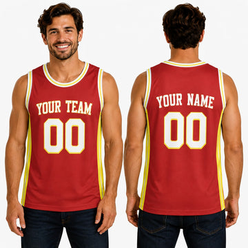 Personalized Atlanta Hawks Basketball Jersey - Red Fan-Inspired Style, Custom Name & Number-1