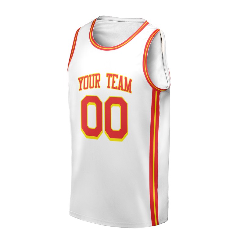 Personalized Atlanta Hawks Basketball Jersey - White Fast Break Association Style, Custom Name & Number-3