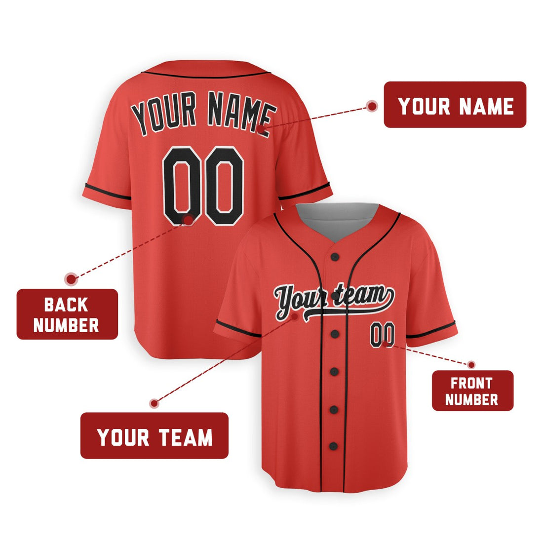 Personalized Baltimore Orioles Baseball Jersey - Orange 2nd Alternate Style, Custom Name & Number-1