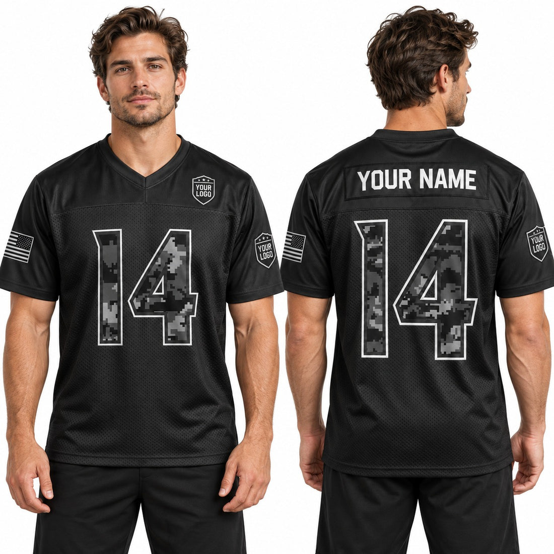 Personalized Baltimore Ravens 2026 Salute to Service Football Jersey – Black, Custom Name Patch, Team Name, Number & Logo-1