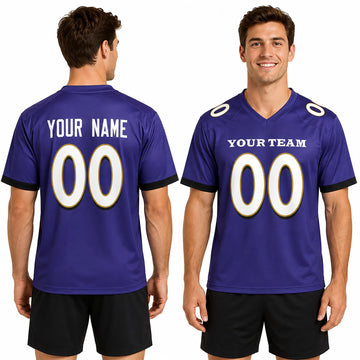Personalized Baltimore Ravens Football Jersey - Purple Fan Style, Custom Name & Number-1