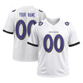 Personalized Baltimore Ravens Football Jersey – White Fuse Style, Custom Name & Number-3
