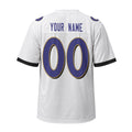 Personalized Baltimore Ravens Football Jersey – White Fuse Style, Custom Name & Number-5
