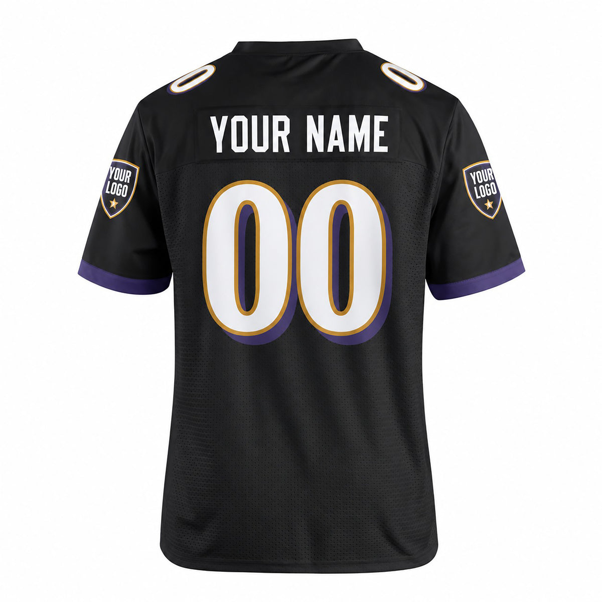Personalized Baltimore Ravens Football Jersey – Black Vapor F.U.S.E. Limited Style, Custom Name Patch, Team Name, Number & Logo-4
