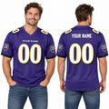 Personalized Baltimore Ravens Football Jersey – Purple Game Style, Custom Name Patch, Team Name, Number & Logo-1