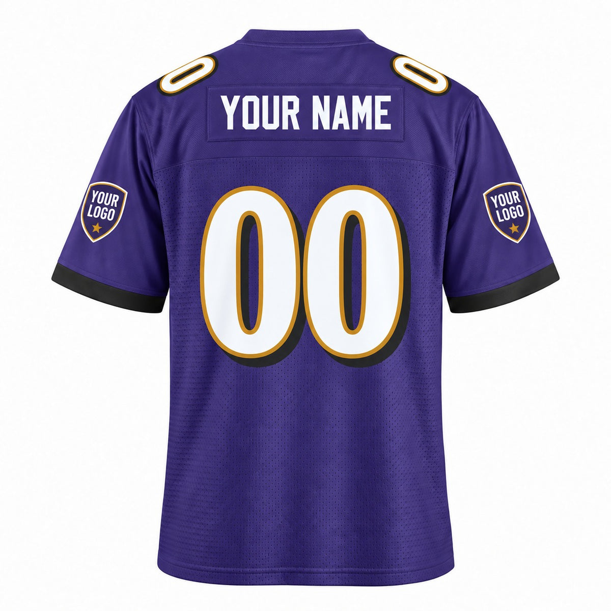 Personalized Baltimore Ravens Football Jersey – Purple Game Style, Custom Name Patch, Team Name, Number & Logo-4