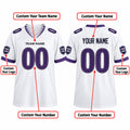 Personalized Baltimore Ravens Football Jersey – White Game Style, Custom Name Patch, Team Name, Number & Logo-2