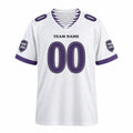 Personalized Baltimore Ravens Football Jersey – White Game Style, Custom Name Patch, Team Name, Number & Logo-3