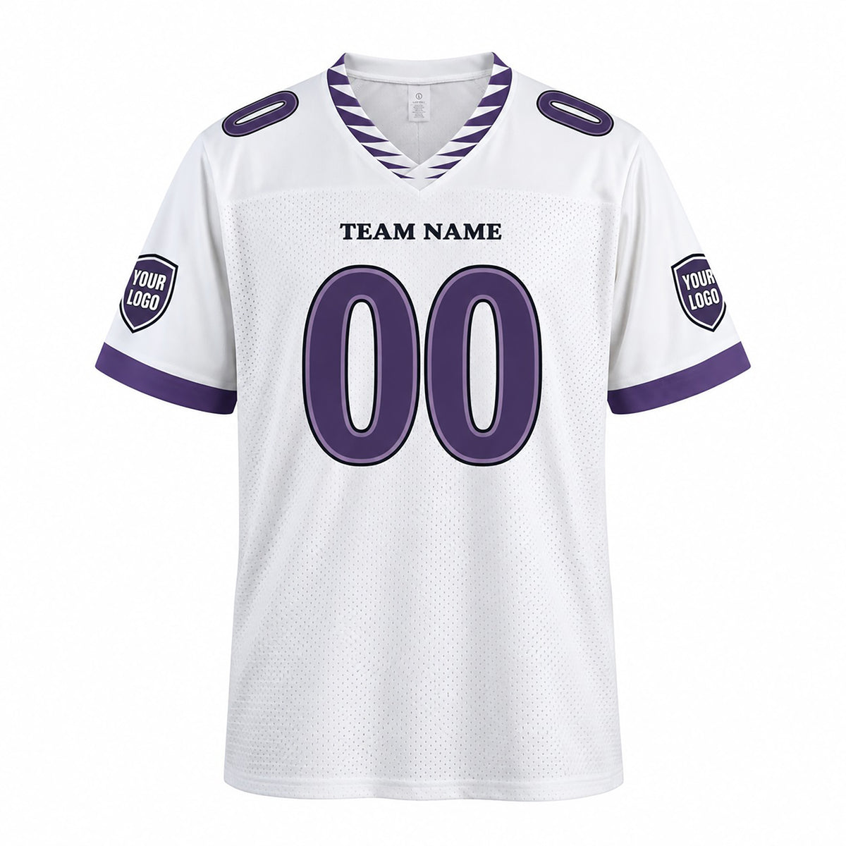 Personalized Baltimore Ravens Football Jersey – White Game Style, Custom Name Patch, Team Name, Number & Logo-3