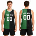 Personalized Boston Celtics Basketball Jersey - Green Black Split 2007/08 Hardwood Classics Swingman Style, Custom Name & Number-1