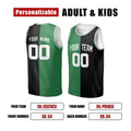 Personalized Boston Celtics Basketball Jersey - Green Black Split 2007/08 Hardwood Classics Swingman Style, Custom Name & Number-2