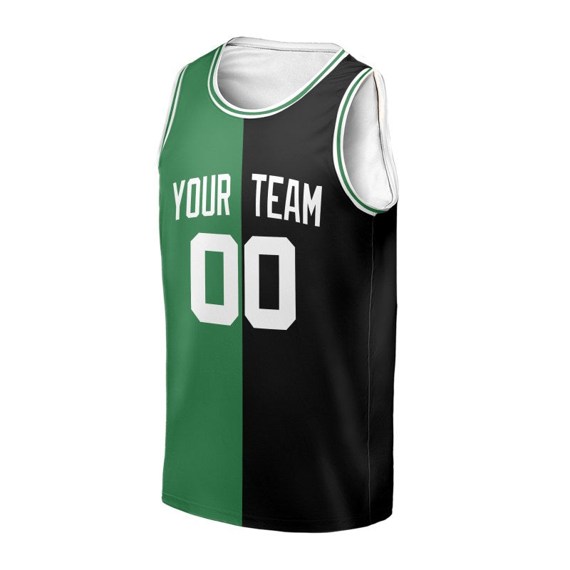 Personalized Boston Celtics Basketball Jersey - Green Black Split 2007/08 Hardwood Classics Swingman Style, Custom Name & Number-3