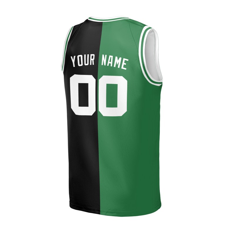 Personalized Boston Celtics Basketball Jersey - Green Black Split 2007/08 Hardwood Classics Swingman Style, Custom Name & Number-4