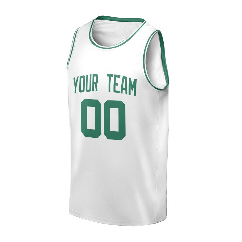 Personalized Boston Celtics Basketball Jersey - White Fast Break Association Style, Custom Name & Number-3