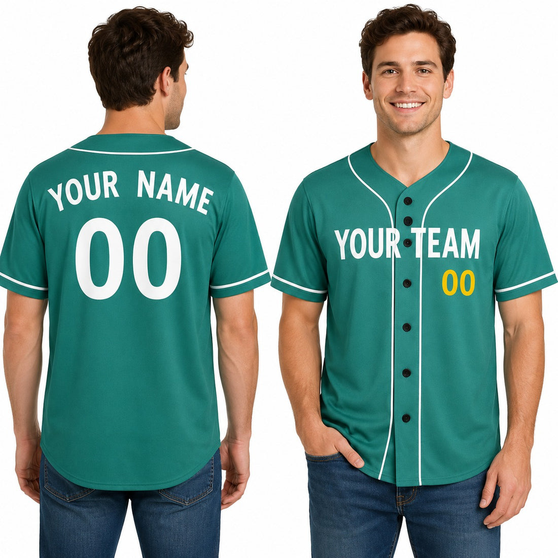 Personalized Boston Red Sox Baseball Jersey - Green City Style, Custom Name & Number-1