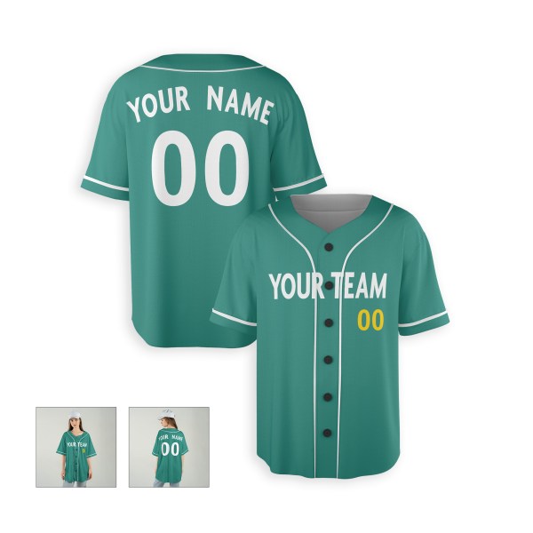 Personalized Boston Red Sox Baseball Jersey - Green City Style, Custom Name & Number-6