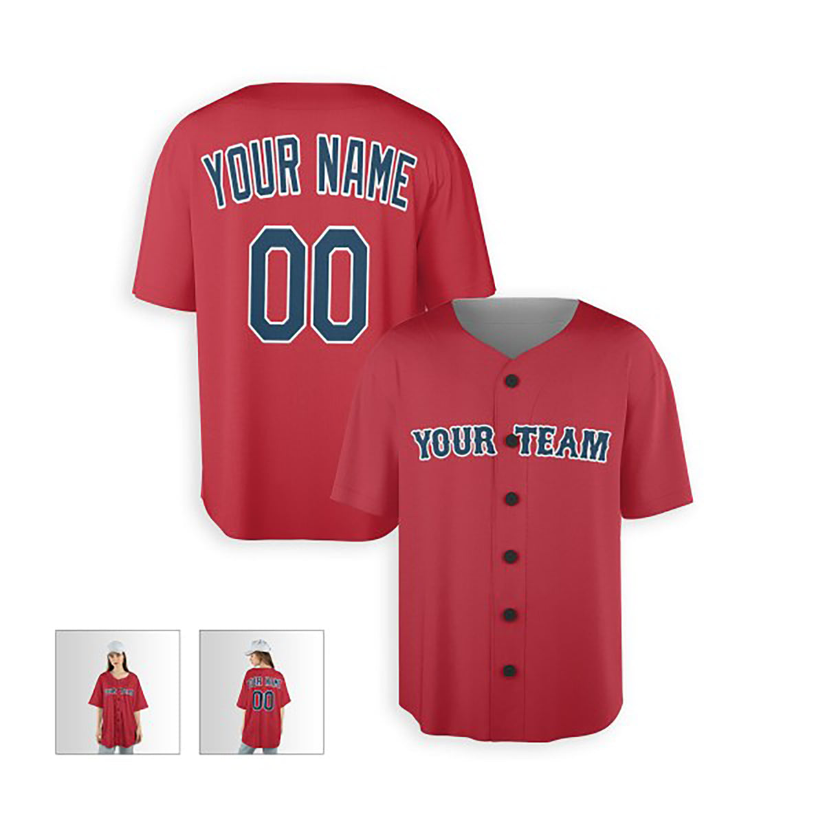 Personalized Boston Red Sox Baseball Jersey - Red Alternate Style, Custom Name & Number-6