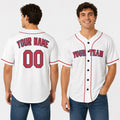 Personalized Boston Red Sox Baseball Jersey - White Alternate Style, Custom Name & Number-1