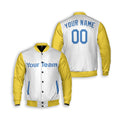 Personalized Boston Red Sox Varsity Jacket – White Yellow City Style, Custom Name & Number-3