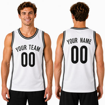 Personalized Brooklyn Nets Basketball Jersey - White Swingman Association Style, Custom Name & Number-1