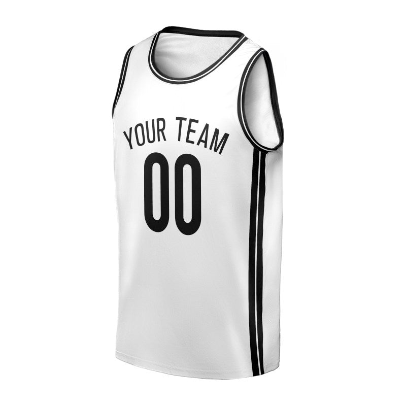 Personalized Brooklyn Nets Basketball Jersey - White Swingman Association Style, Custom Name & Number-3