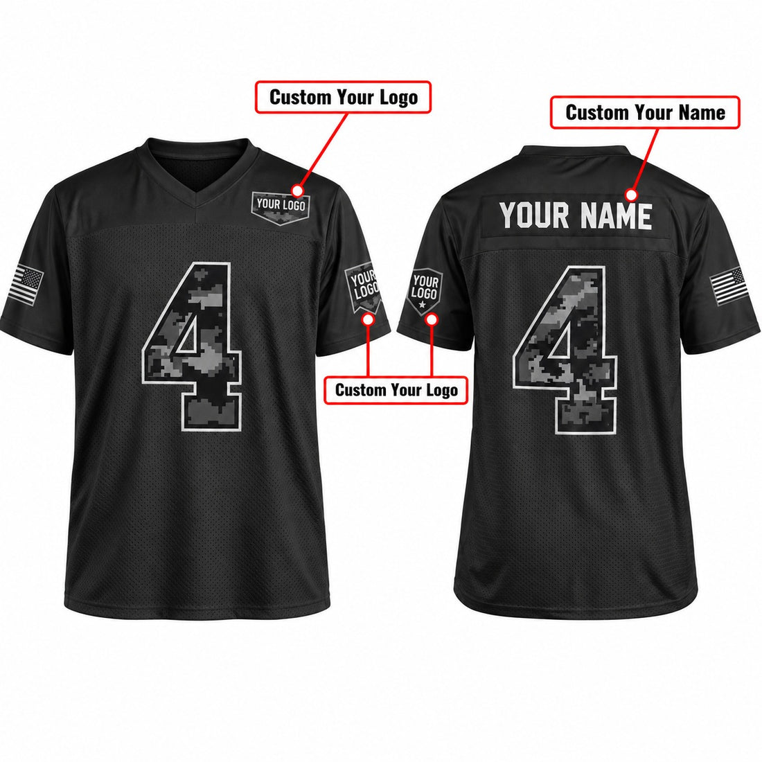 Personalized Buffalo Bills 2026 Salute to Service Football Jersey – Black, Custom Name Patch, Team Name, Number & Logo-1